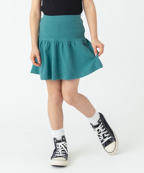 ever closet（エバークローゼット）の「1分丈無地スカッツ（スカート・キッズ・グリーン系その他4/ブラウン系その他3/ダークネイビー/レッド系その他/グリーン/ブラック/イエロー系その他/ブルー系その他4/サックスブルー/チャコール/ラベンダー/オレンジ・90cm/100cm/110cm/120cm/130cm/140cm）」の6枚目の写真