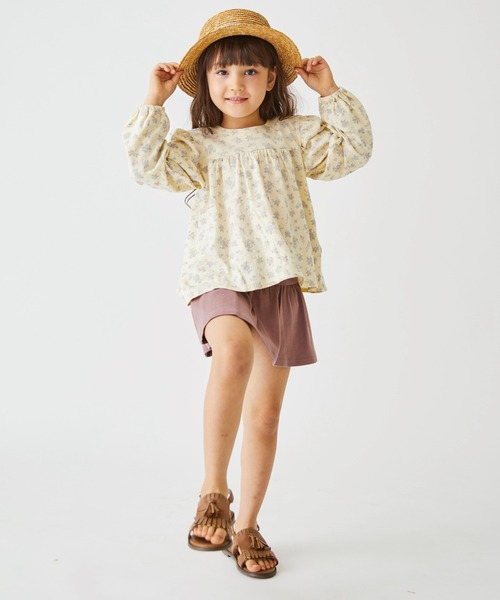 ever closet（エバークローゼット）の「1分丈無地スカッツ（スカート・キッズ・グリーン系その他4/ブラウン系その他3/ダークネイビー/レッド系その他/グリーン/ブラック/イエロー系その他/ブルー系その他4/サックスブルー/チャコール/ラベンダー/オレンジ・90cm/100cm/110cm/120cm/130cm/140cm）」の15枚目の写真