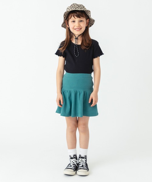 ever closet（エバークローゼット）の「1分丈無地スカッツ（スカート・キッズ・グリーン系その他4/ブラウン系その他3/ダークネイビー/レッド系その他/グリーン/ブラック/イエロー系その他/ブルー系その他4/サックスブルー/チャコール/ラベンダー/オレンジ・90cm/100cm/110cm/120cm/130cm/140cm）」の16枚目の写真