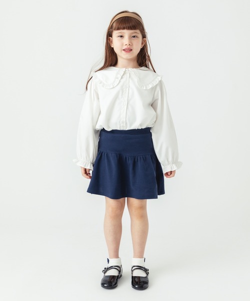 ever closet（エバークローゼット）の「1分丈無地スカッツ（スカート・キッズ・グリーン系その他4/ブラウン系その他3/ダークネイビー/レッド系その他/グリーン/ブラック/イエロー系その他/ブルー系その他4/サックスブルー/チャコール/ラベンダー/オレンジ・90cm/100cm/110cm/120cm/130cm/140cm）」の18枚目の写真