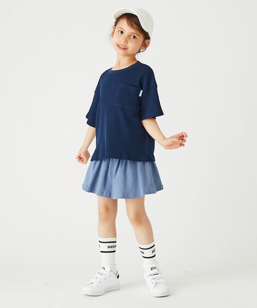 ever closet（エバークローゼット）の「1分丈無地スカッツ（スカート・キッズ・グリーン系その他4/ブラウン系その他3/ダークネイビー/レッド系その他/グリーン/ブラック/イエロー系その他/ブルー系その他4/サックスブルー/チャコール/ラベンダー/オレンジ・90cm/100cm/110cm/120cm/130cm/140cm）」の19枚目の写真