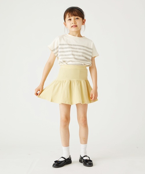 ever closet（エバークローゼット）の「1分丈無地スカッツ（スカート・キッズ・グリーン系その他4/ブラウン系その他3/ダークネイビー/レッド系その他/グリーン/ブラック/イエロー系その他/ブルー系その他4/サックスブルー/チャコール/ラベンダー/オレンジ・90cm/100cm/110cm/120cm/130cm/140cm）」の21枚目の写真