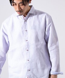 GLOSTER | 【GLOSTER/グロスター】リネン100％ パラシュートカッタウェイ 長袖シャツ(シャツ/ブラウス)
