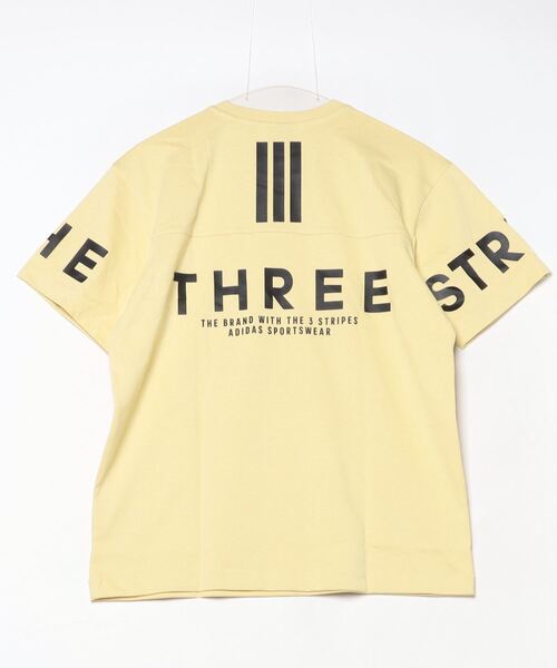 adidas(アディダス)の「アディダス adidas ワーディング パック ルーズフィット ヘビーシングルジャージー 半袖Tシャツ(Tシャツ/カットソー・メンズ・ペールイエロー/ブラック/ホワイト・S/M/L/LL/3L)」の4枚目の写真