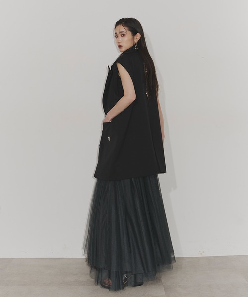 Chris TROIS.(クリストロワ)の「Classical tulle dress(ワンピース・レディース・ベージュ/ブラック・FREE)」の21枚目の写真