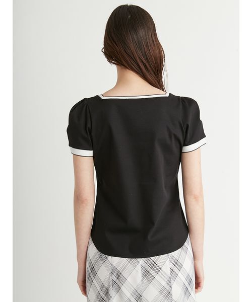 CELFORD（セルフォード）の「カリグラフィ刺繍Tシャツ（Tシャツ/カットソー・レディース・ライトベージュ/ブラック/オフホワイト・FREE）」の4枚目の写真