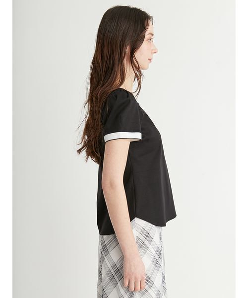 CELFORD（セルフォード）の「カリグラフィ刺繍Tシャツ（Tシャツ/カットソー・レディース・ライトベージュ/ブラック/オフホワイト・FREE）」の5枚目の写真