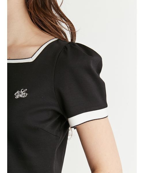 CELFORD（セルフォード）の「カリグラフィ刺繍Tシャツ（Tシャツ/カットソー・レディース・ライトベージュ/ブラック/オフホワイト・FREE）」の7枚目の写真