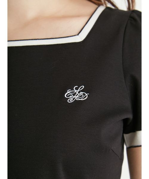 CELFORD（セルフォード）の「カリグラフィ刺繍Tシャツ（Tシャツ/カットソー・レディース・ライトベージュ/ブラック/オフホワイト・FREE）」の9枚目の写真