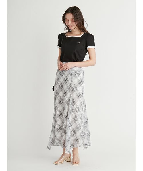 CELFORD（セルフォード）の「カリグラフィ刺繍Tシャツ（Tシャツ/カットソー・レディース・ライトベージュ/ブラック/オフホワイト・FREE）」の12枚目の写真