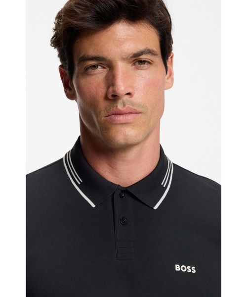 BOSS(ボス)の「ブランドロゴ スリムフィットポロシャツ(ポロシャツ・メンズ・ホワイト/ダークブルー/ブラック・L/M/XL/XXL/S/XXXL)」の12枚目の写真
