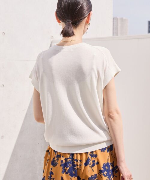 AMERICAN HOLIC（アメリカンホリック）の「接触冷感フレンチスリーブニットプルオーバー（ニット/セーター・レディース・その他7/ネイビー/ミント/オフホワイト・L/M）」の22枚目の写真