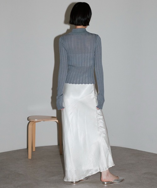 leimn(レイムン)の「【ポロ襟シアーカーディガン】(Tシャツ/カットソー・レディース・グレー/ベージュ・FREE)」の11枚目の写真