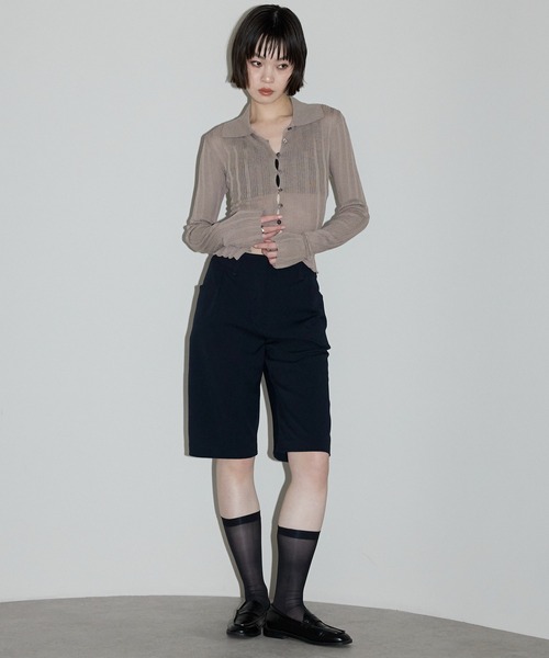 leimn(レイムン)の「【ポロ襟シアーカーディガン】(Tシャツ/カットソー・レディース・グレー/ベージュ・FREE)」の17枚目の写真