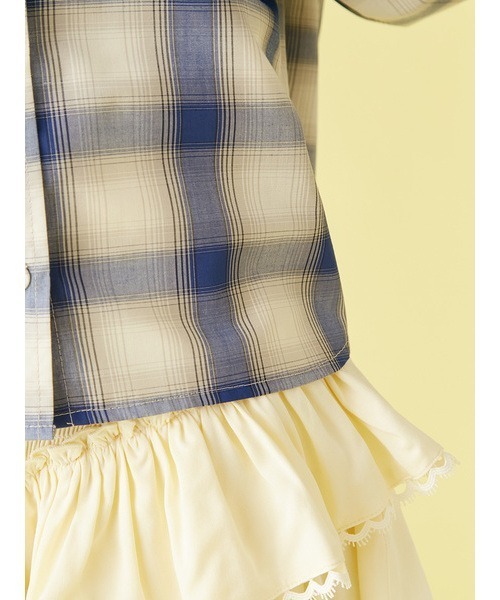 Lily Brown - ディアシスター ♡ バックリボンネルシャツ Lily Brown リリーブラウン バックリボン刺繍Tシャツ : dimanche
