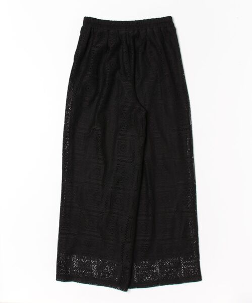 STYLEBLOCK（スタイルブロック）の「ブロックレースストレートパンツ（その他パンツ・レディース・アイボリー/ブラック・M）」の4枚目の写真