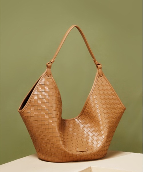 NiiNa（ニーナ）の「【 NiiNa / ニーナ 】高品質牛革 大容量 ワンハンドル クロスデザイン イントレチャート レザーバッグ（トートバッグ・レディース・ブラウン/ダークブラウン/ブラック・FREE）」の21枚目の写真