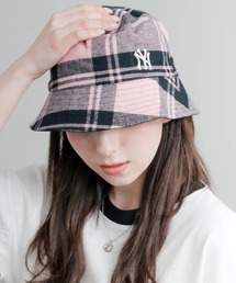 MLB Korea(�G���G���r�[�R���A)��MLB Korea �G���G���r�[�R���A Reversible Bucket Hat �����|�C���g���S�h�J/�`�F�b�N�� ���o�[�V�u���o�P�b�g�n�b�g(�n�b�g)