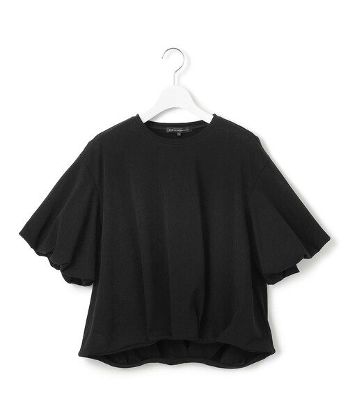 23区 L（ニジュウサンクオオキイサイズ）の「【WEB&一部店舗限定/接触冷感】ツイストコットンプレーティング バルーンスリーブ カットソー（Tシャツ/カットソー・レディース・ブラウン系/グレー系/ブラック系・46/44）」の11枚目の写真