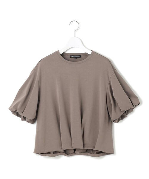 23区 L（ニジュウサンクオオキイサイズ）の「【WEB&一部店舗限定/接触冷感】ツイストコットンプレーティング バルーンスリーブ カットソー（Tシャツ/カットソー・レディース・ブラウン系/グレー系/ブラック系・46/44）」の12枚目の写真