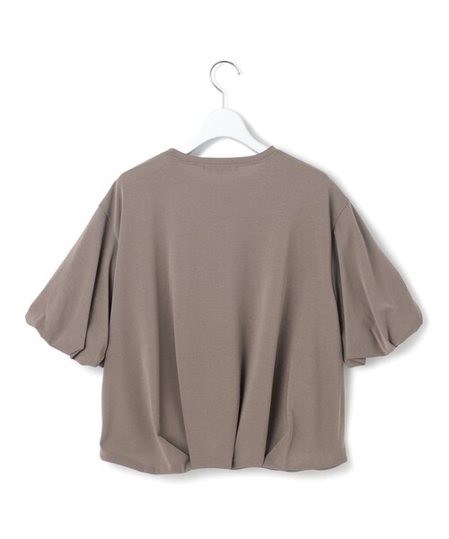 23区 L（ニジュウサンクオオキイサイズ）の「【WEB&一部店舗限定/接触冷感】ツイストコットンプレーティング バルーンスリーブ カットソー（Tシャツ/カットソー・レディース・ブラウン系/グレー系/ブラック系・46/44）」の16枚目の写真
