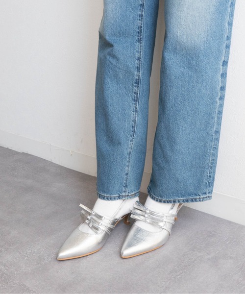 Fabby fabby（ファビィーファビィー）の「3リボンポインテッドバックバンドサンダル（サンダル・レディース・シルバー/ブラック・MEDIUM/LARGE/SMALL）」の13枚目の写真