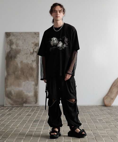 HARE(ハレ)の「【接触冷感】フロントグラフィックプリントカット(HARE)(Tシャツ/カットソー・メンズ・オフホワイト/ブラック/ブルー系その他/ブルー系その他2・FREE)」の12枚目の写真