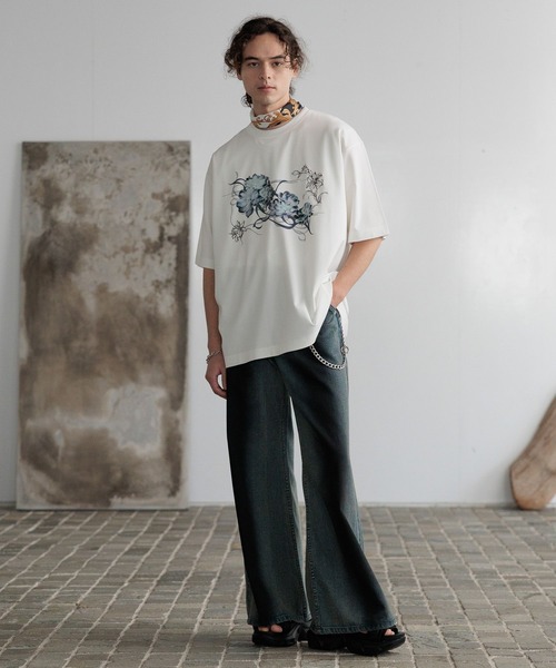 HARE(ハレ)の「【接触冷感】フロントグラフィックプリントカット(HARE)(Tシャツ/カットソー・メンズ・オフホワイト/ブラック/ブルー系その他/ブルー系その他2・FREE)」の10枚目の写真