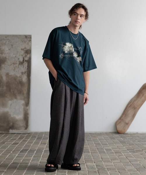 HARE(ハレ)の「【接触冷感】フロントグラフィックプリントカット(HARE)(Tシャツ/カットソー・メンズ・オフホワイト/ブラック/ブルー系その他/ブルー系その他2・FREE)」の8枚目の写真