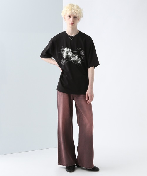 接触冷感】フロントグラフィックプリントカット(HARE)（Tシャツ
