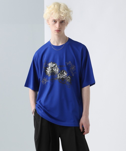 グラフィックプリントTシャツ 接触冷感】フロントグラフィックプリントカット(HARE)（Tシャツ