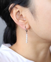 KAM.accessory/サージカルステンレス316L/金属アレルギー対応/5連パールイヤリング