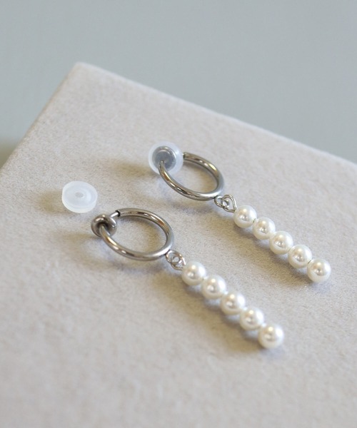 CERCA(チェルカ)の「KAM.accessory/サージカルステンレス316L/金属アレルギー対応/5連パールイヤリング(イヤリング・レディース・ゴールド系2/シルバー系2/シルバー系1/ゴールド系1・FREE)」の18枚目の写真