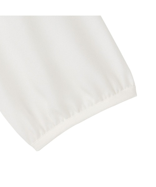 TOKYO SHIRTS（トウキョウシャツ）の「ジョーゼット配色 五分袖ブラウス（シャツ/ブラウス・レディース・ベージュ/ホワイト・M/L/LL）」の8枚目の写真