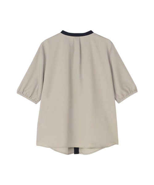 TOKYO SHIRTS（トウキョウシャツ）の「ジョーゼット配色 五分袖ブラウス（シャツ/ブラウス・レディース・ベージュ/ホワイト・M/L/LL）」の15枚目の写真