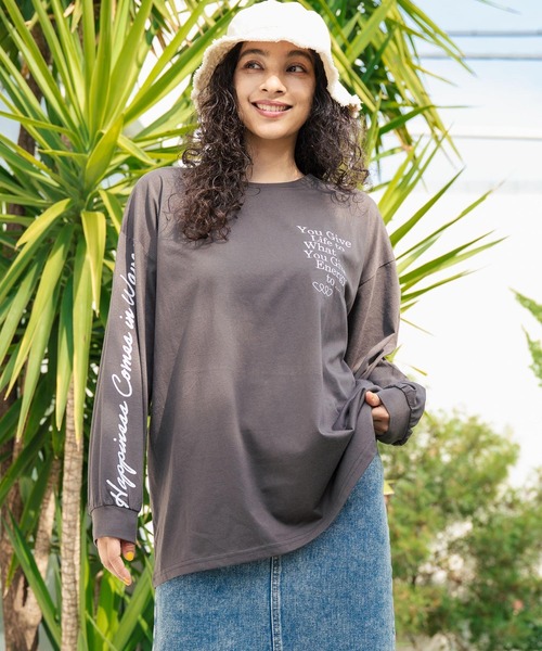 【美品未使用】ロンハーマン ANAAK アナーク 21SS トップス ブラウス セール】カラーメッセージ 刺繍 袖プリント ビッグ ロング