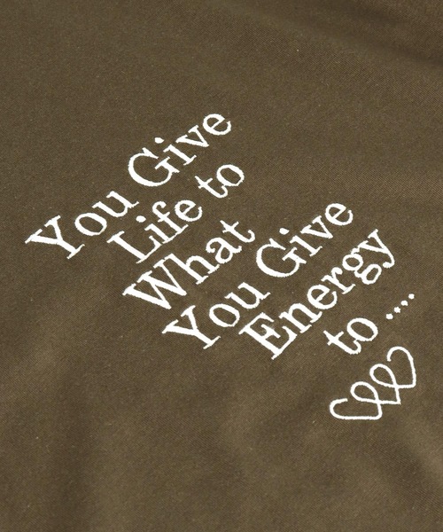 anap mimpi（アナップミンピ）の「カラーメッセージ 刺繍 袖プリント ビッグ ロングスリーブTシャツ（Tシャツ/カットソー・レディース・オフホワイト/エメラルド/ダークグレー・FREE）」の20枚目の写真