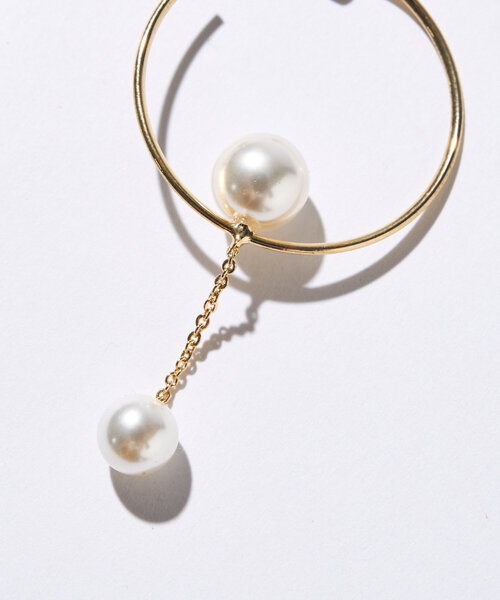 un dix cors（アンディコール）の「フープパールピアス（ピアス（両耳用）・レディース・ゴールド・FREE）」の3枚目の写真