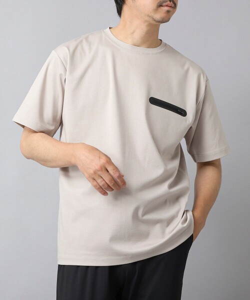NOLLEY’S（ノーリーズ）の「【ACTIVE SECT】《限定展開》シーリングポケットTシャツ 25SS（Tシャツ/カットソー・メンズ・グレイッシュブルー/ブラック/グレイッシュベージュ/ホワイト・S/M/L/XL）」の3枚目の写真