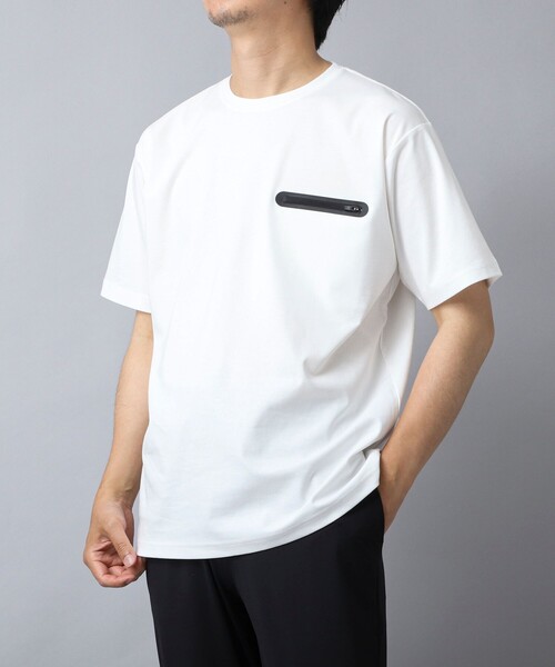 NOLLEY’S（ノーリーズ）の「【ACTIVE SECT】《限定展開》シーリングポケットTシャツ 25SS（Tシャツ/カットソー・メンズ・グレイッシュブルー/ブラック/グレイッシュベージュ/ホワイト・S/M/L/XL）」の6枚目の写真