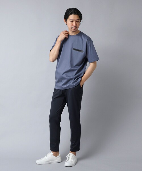 NOLLEY’S（ノーリーズ）の「【ACTIVE SECT】《限定展開》シーリングポケットTシャツ 25SS（Tシャツ/カットソー・メンズ・グレイッシュブルー/ブラック/グレイッシュベージュ/ホワイト・S/M/L/XL）」の18枚目の写真