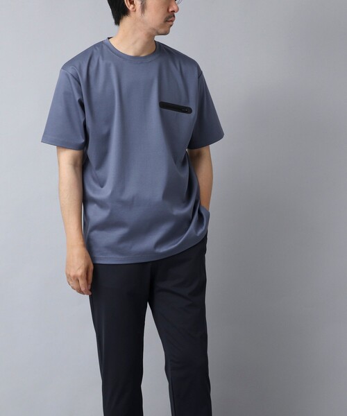 NOLLEY’S（ノーリーズ）の「【ACTIVE SECT】《限定展開》シーリングポケットTシャツ 25SS（Tシャツ/カットソー・メンズ・グレイッシュブルー/ブラック/グレイッシュベージュ/ホワイト・S/M/L/XL）」の19枚目の写真