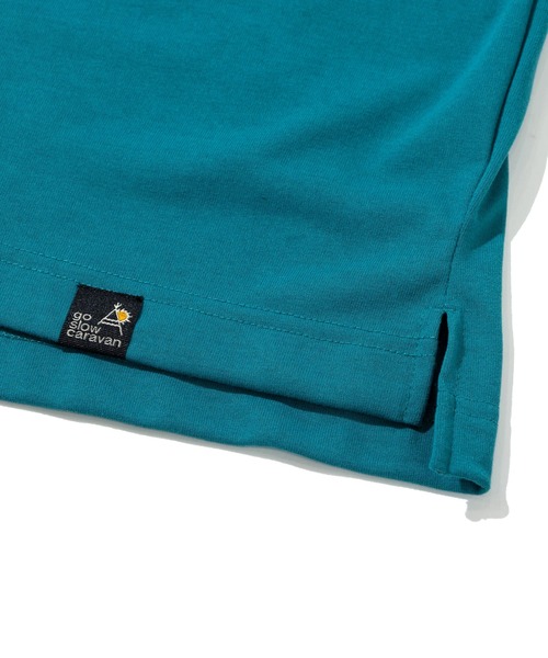 go slow caravan（ゴースローキャラバン）の「Drymix 山LOGO TEE（Tシャツ/カットソー・メンズ・マスタード/ブルーグリーン・MEDIUM/LARGE/X-LARGE）」の6枚目の写真