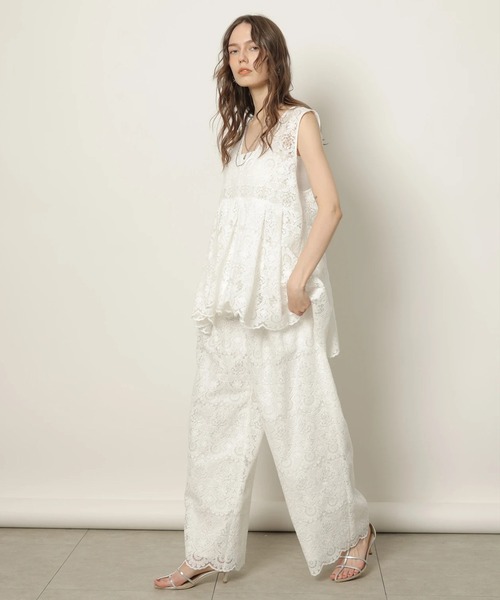 CADUNE カデュネ　レースTOPS クロシェレースパンツ（その他パンツ）｜CADUNE（カデュネ）の