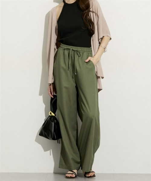 nissen（ニッセン）の「麻調ワイドパンツ（その他パンツ・レディース・ブラック/グリーン/モカ/ベージュ・M/L）」の18枚目の写真