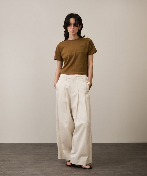 WEB限定】コットンツイルワイドフォルムパンツ/カーブパンツ（その他