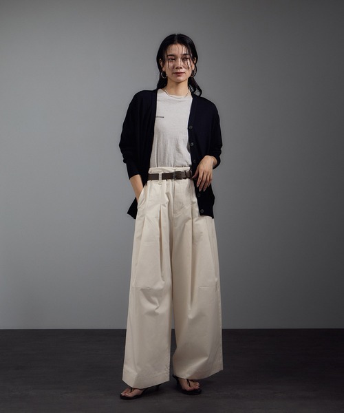 WEB限定】コットンツイルワイドフォルムパンツ/カーブパンツ