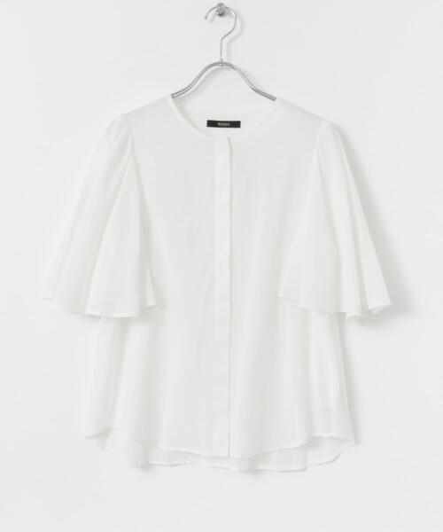 URBAN RESEARCH ROSSO WOMEN（アーバンリサーチ　ロッソ）の「ウォッシャブルギャザースリーブブラウス（シャツ/ブラウス・レディース・オフホワイト/ブラック/イエロー・FREE）」の11枚目の写真