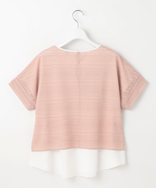 J.PRESS(ジェイプレス)の「【WEB限定カラーあり・洗える】レースドッキング カットソー(Tシャツ/カットソー・レディース・アイボリー系/グレー系/ピンク系/ブラック系・T13/T15)」の15枚目の写真
