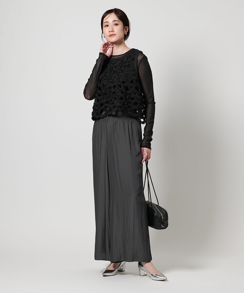 UNITED ARROWS(ユナイテッドアローズ)の「Spiree K/S イージーパンツ(その他パンツ・レディース・その他7/ブラック/ダークグレー/その他1・38/36)」の6枚目の写真